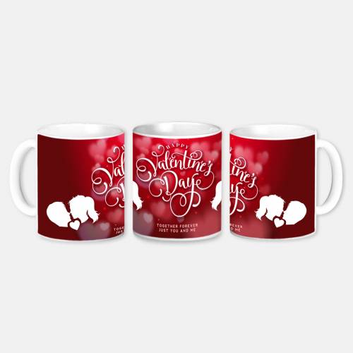 Brand Name Happy Valentines Day Coffee Mug | Gifts For Girlfriend Boyfriend Husband Wife | Ceramic Mug 350 Ml | Valentine Day Gift